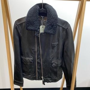 All saints leather jacket brand new with tags